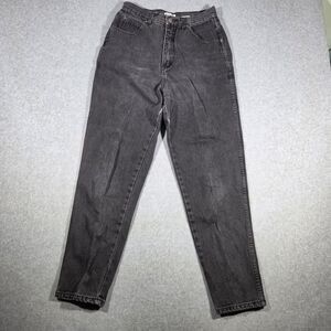 Vintage Stefano World Wide Black Mom Jeans High Waisted Tapered Leg Women's 12
